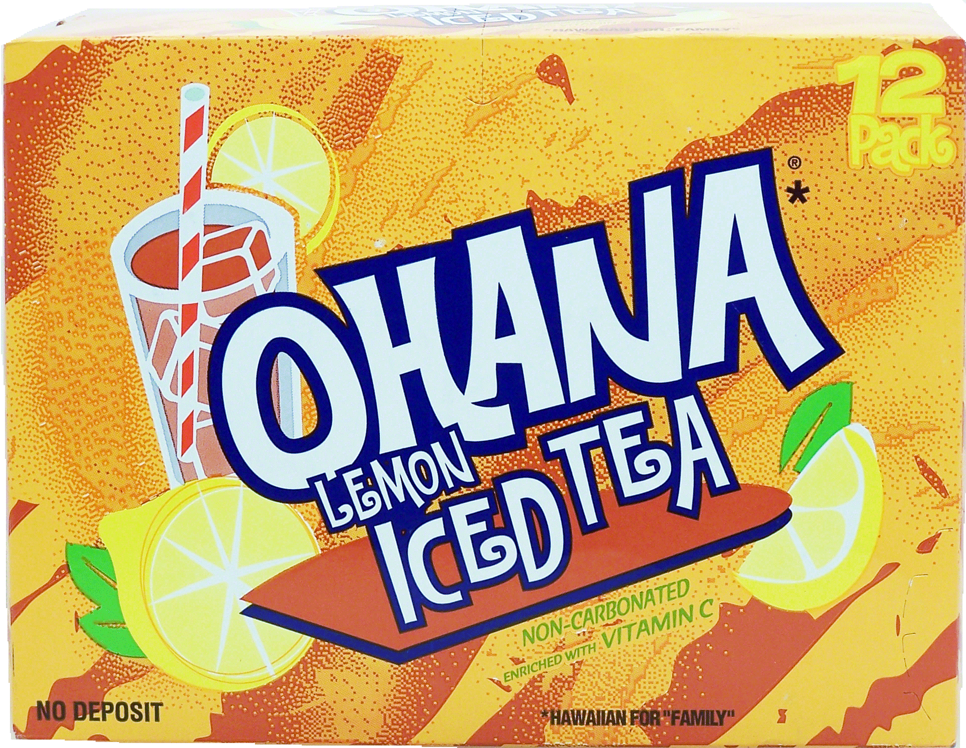 Faygo Ohana lemon flavor iced tea, non-carbonated, enriched with vitamin c, 12-fl. oz. cans Full-Size Picture